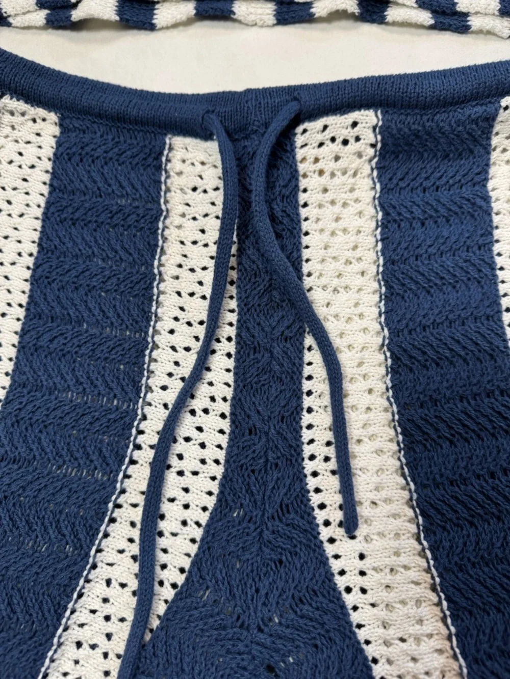 New Free People Joan Fauxchet Top Pants Set In Navy Combo Size XS